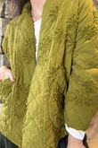 Cabbage Rose Cotton Quilted Jacket Olive